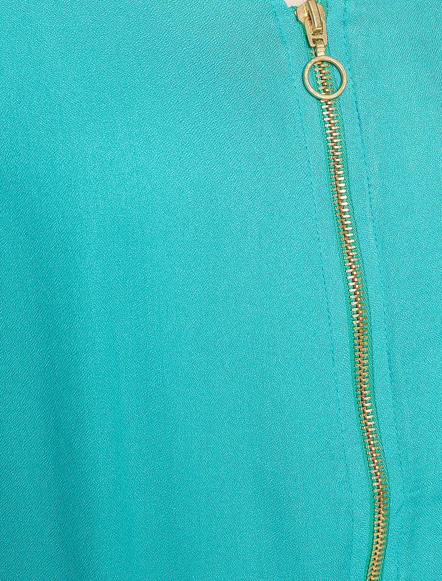   Koton Plus Fermuar Detaylı Bluz