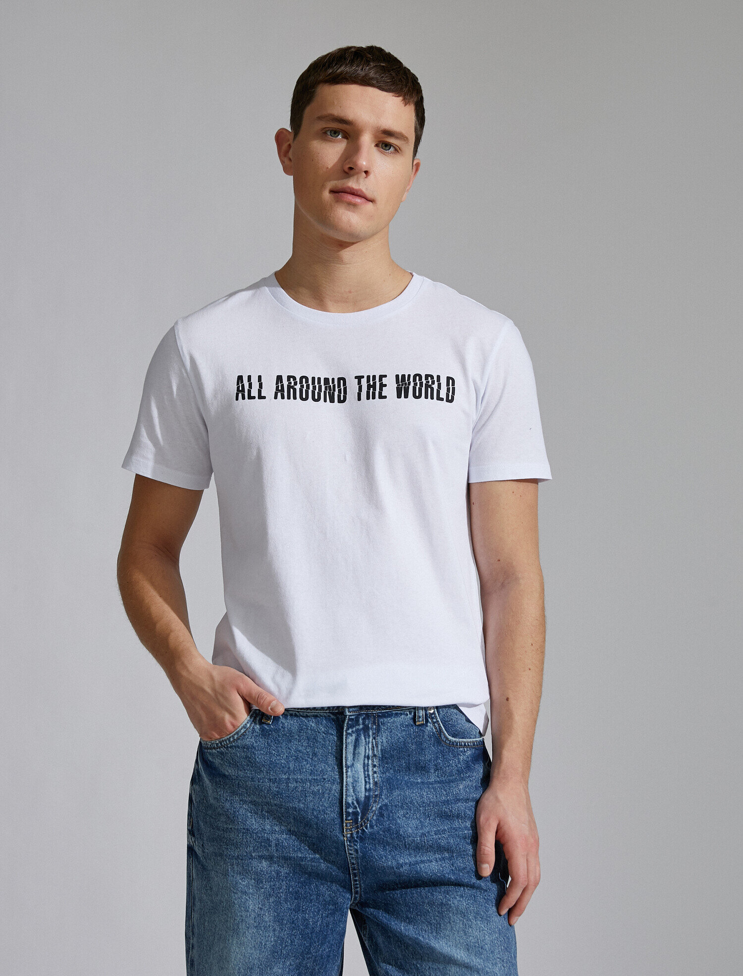   Baskılı Tişört Dar Kesim