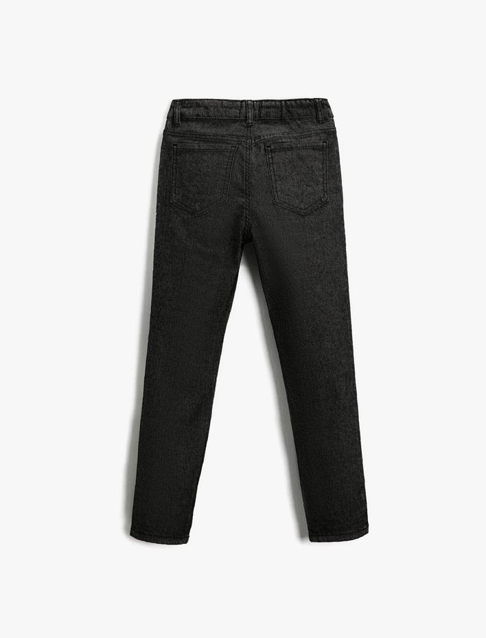 Erkek Çocuk Kot Pantolon Pamuklu Cepli - Slim Jean