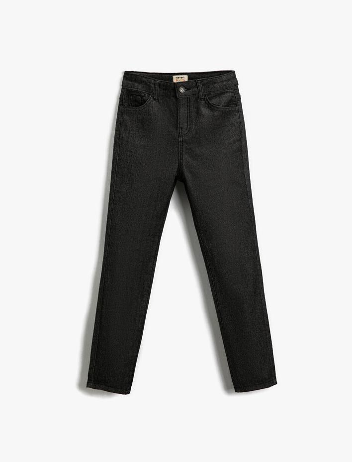 Erkek Çocuk Kot Pantolon Pamuklu Cepli - Slim Jean