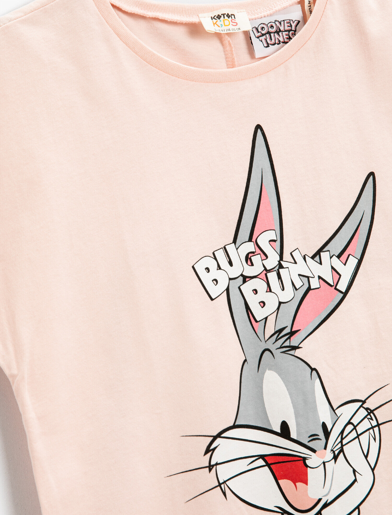  Kız Çocuk Bugs Bunny Lisanslı Baskılı Tişört Pamuklu