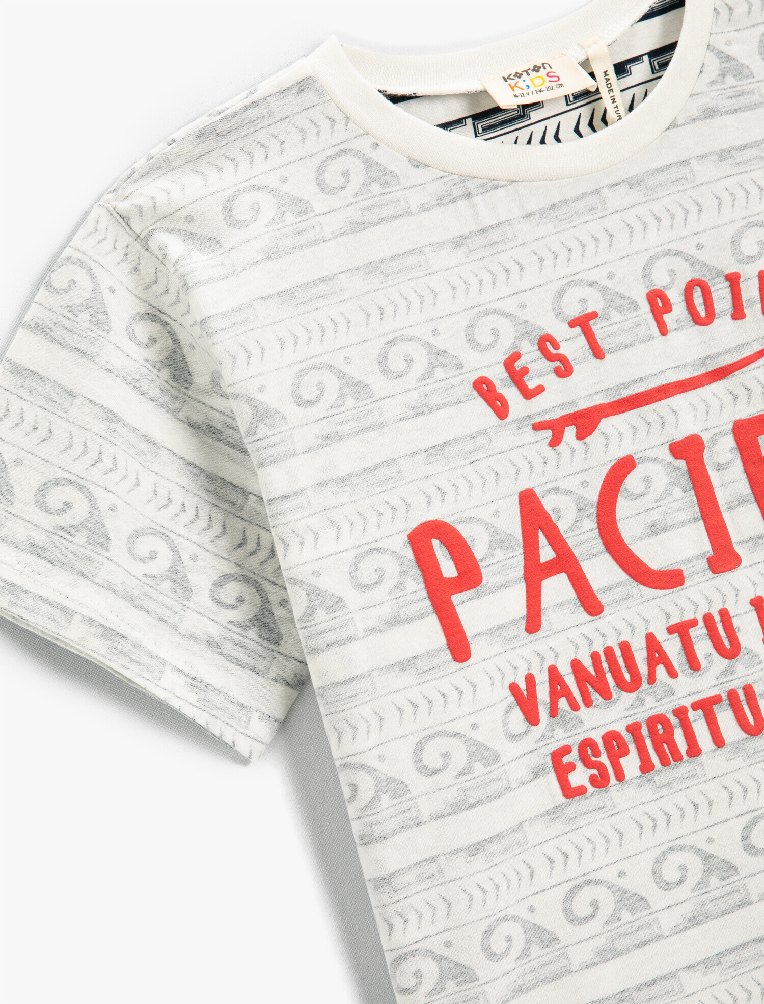  Erkek Çocuk Yaz Temalı Baskılı Kısa Kollu Tişört Pamuklu