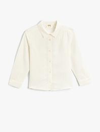 Gömlek Sim Şeritli Uzun Kollu