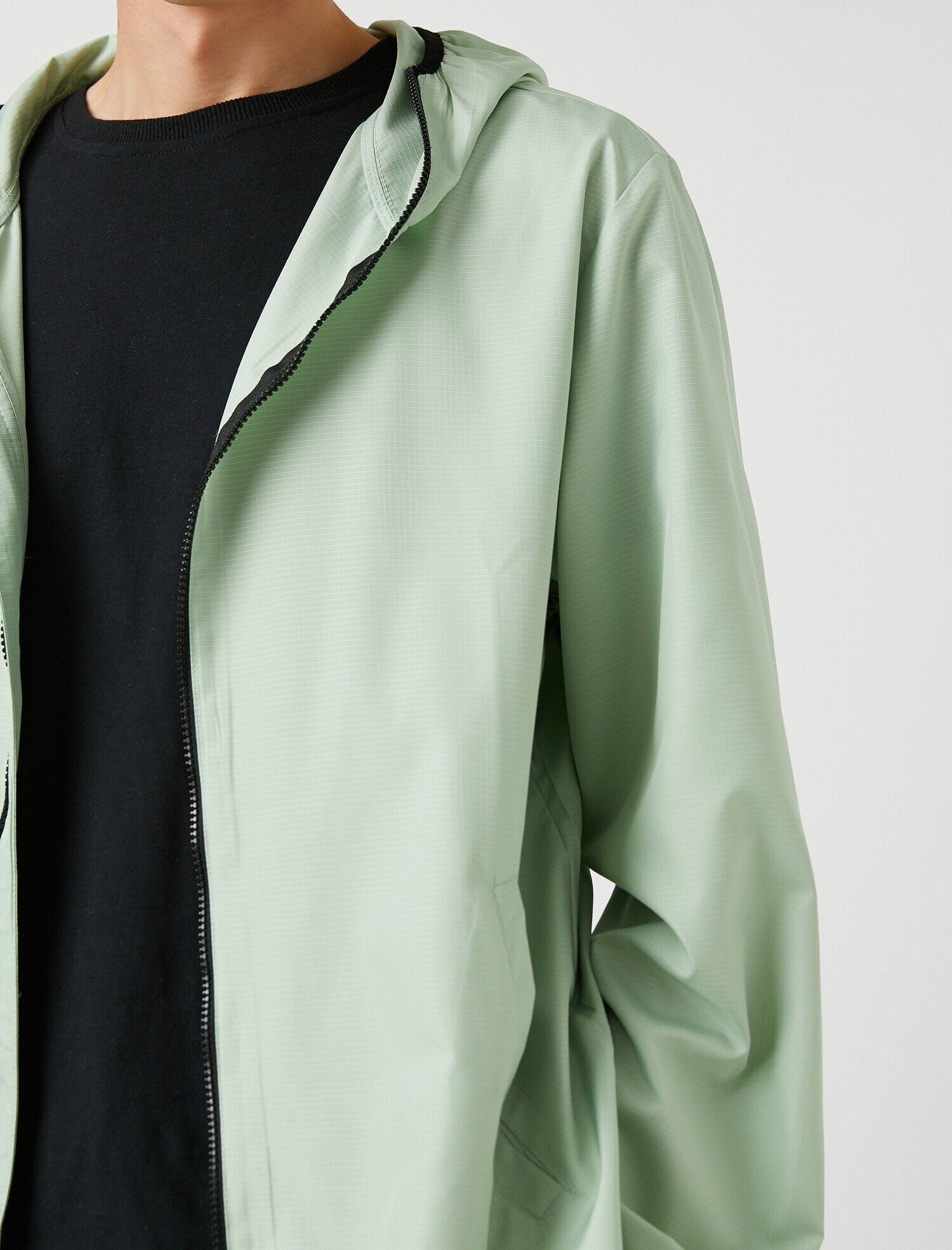   Kapşonlu Ceket Cep Detaylı