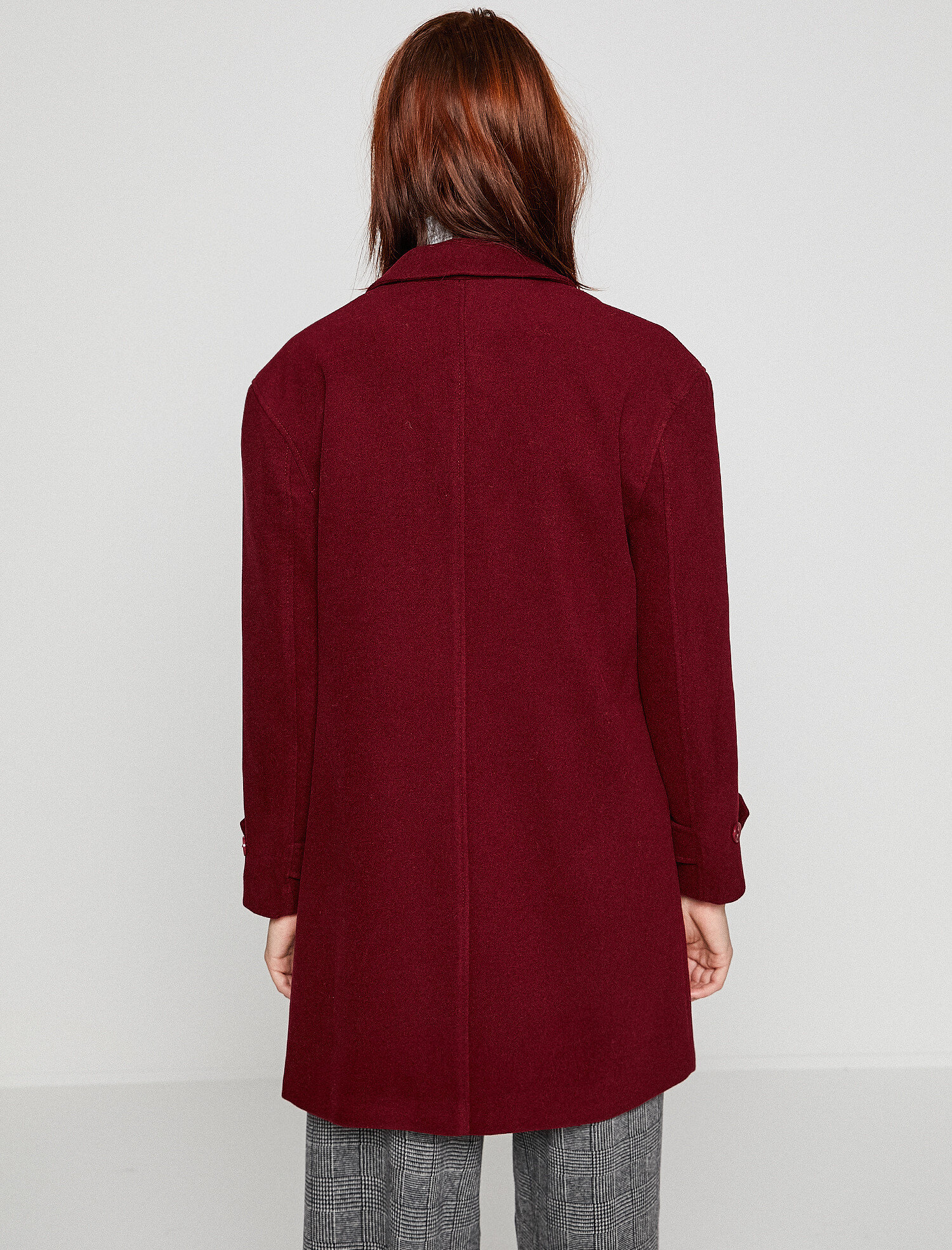   Düğme Detaylı Rahat Kesim Kaban