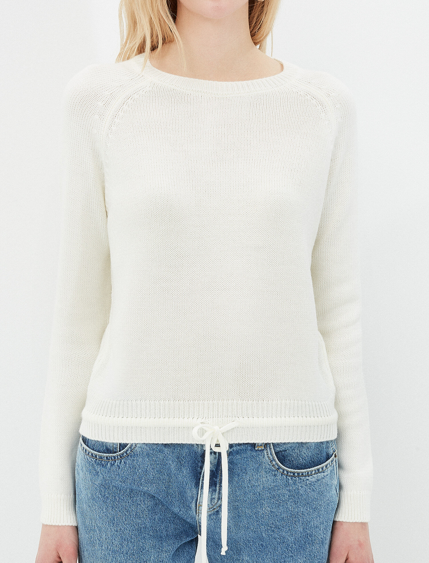   Beli Bağlamalı Triko Kazak