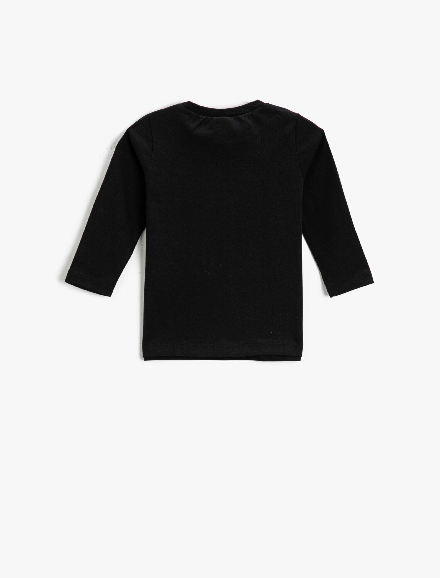  Erkek Bebek Yazı Baskılı Uzun Kollu Tişört Pamuklu