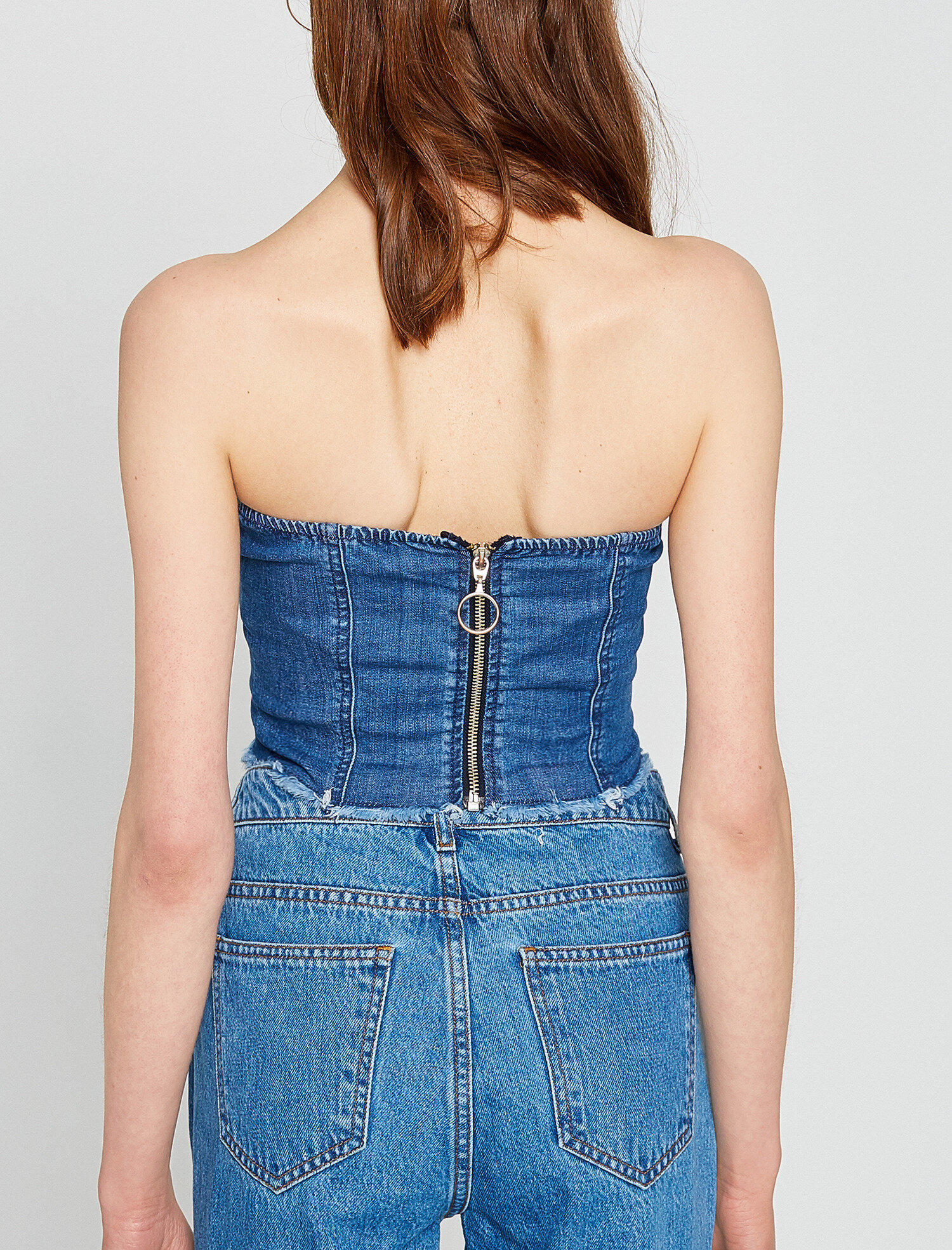   Nakış Detaylı Jean Bluz