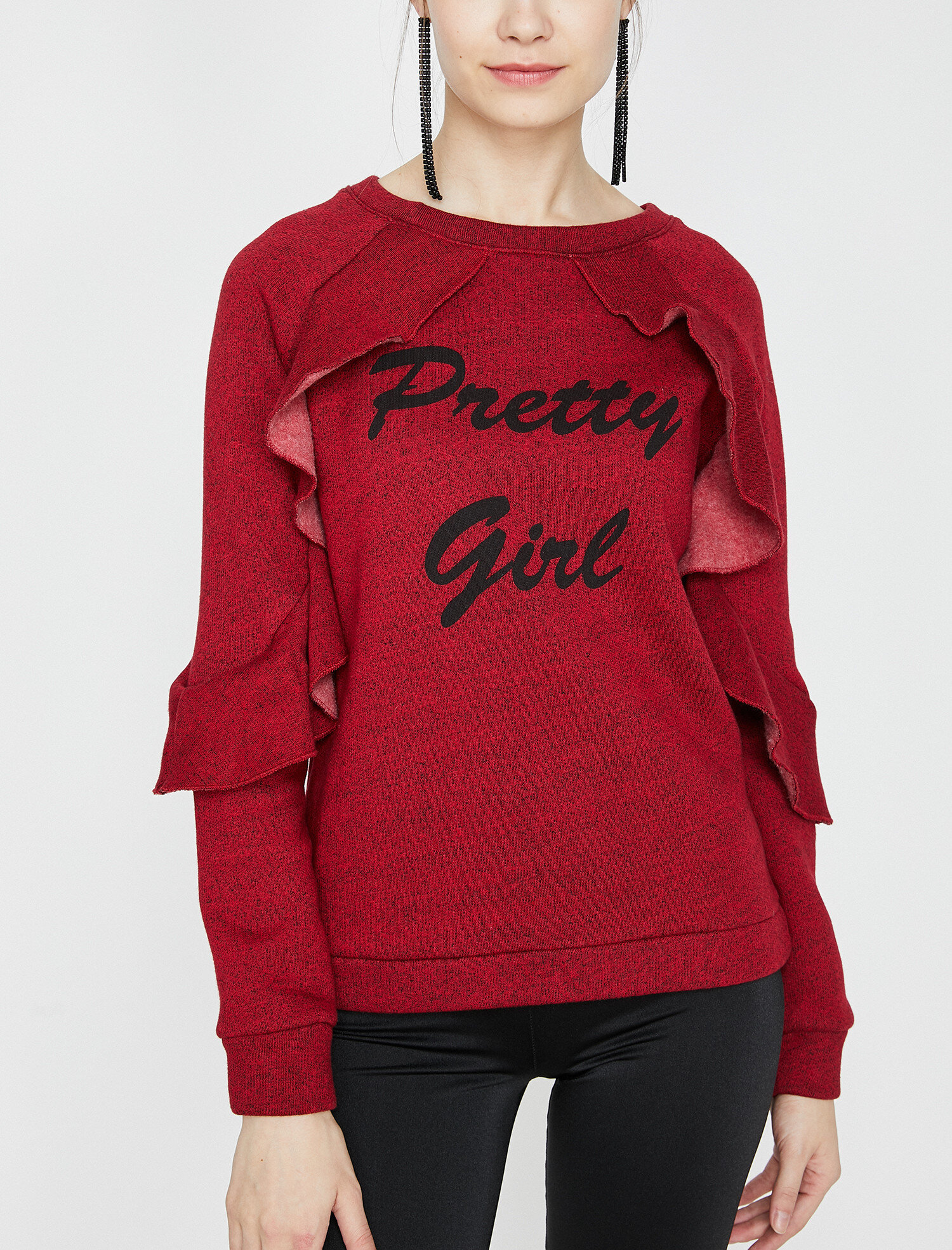   Yazılı Baskılı Sweatshirt