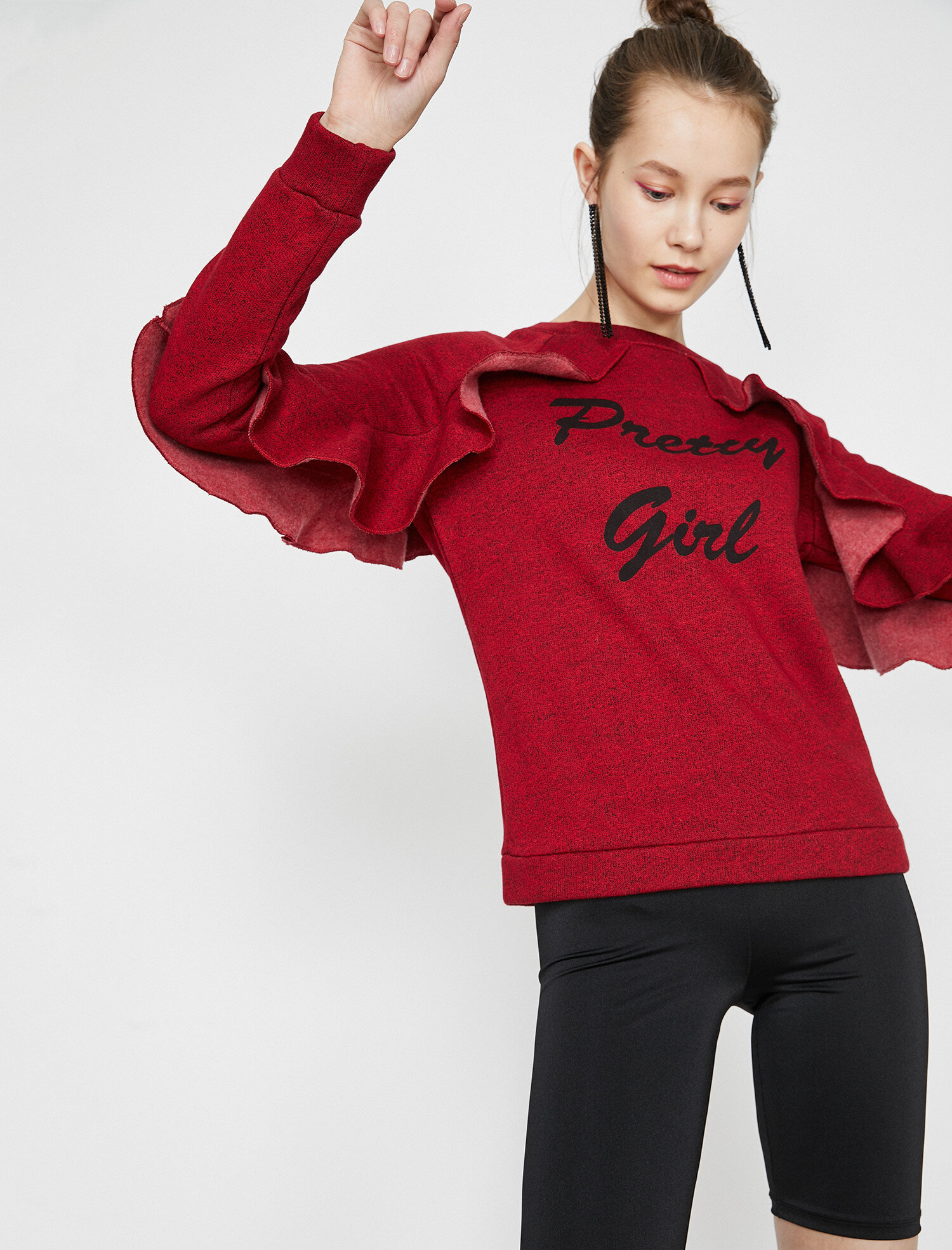   Yazılı Baskılı Sweatshirt