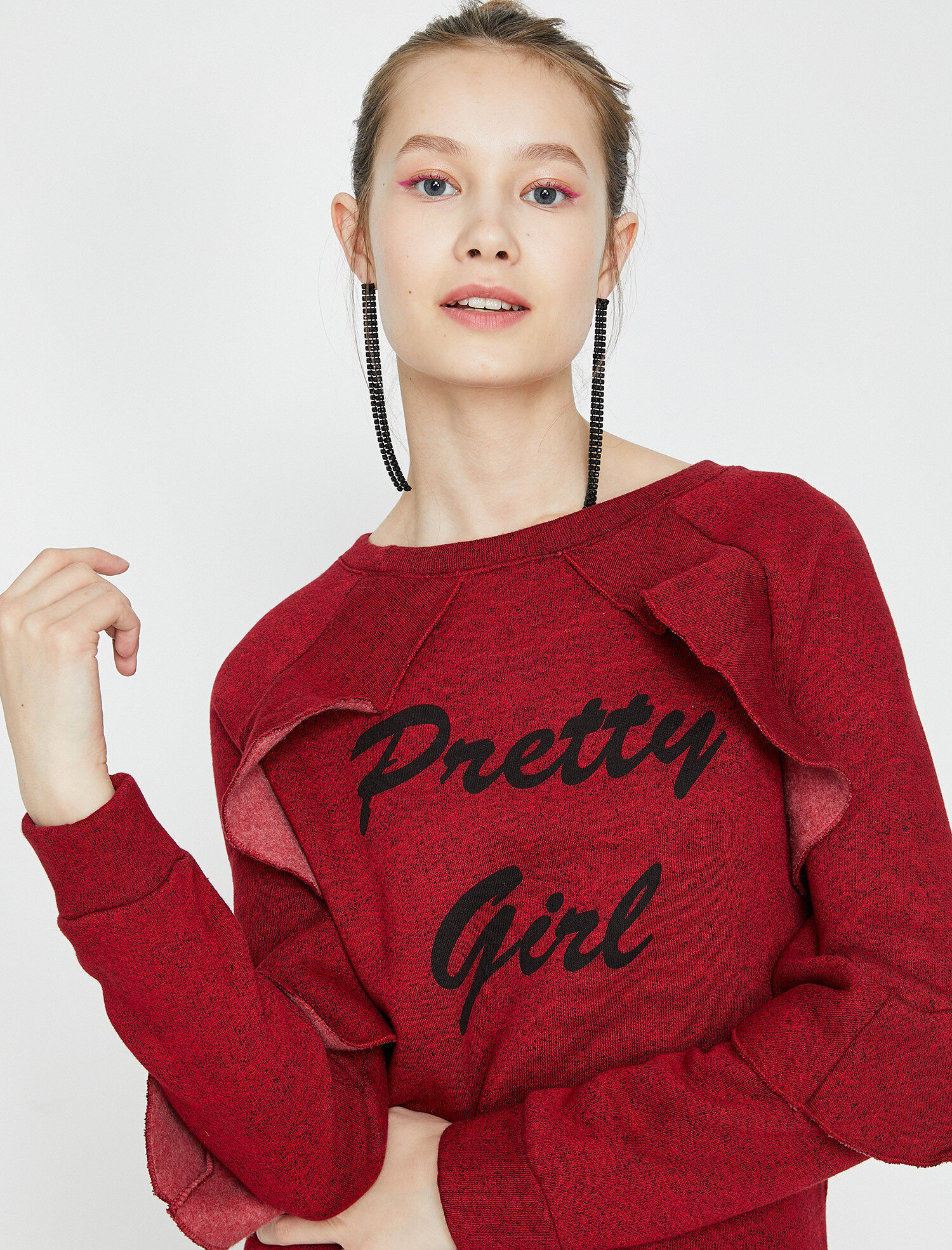   Yazılı Baskılı Sweatshirt