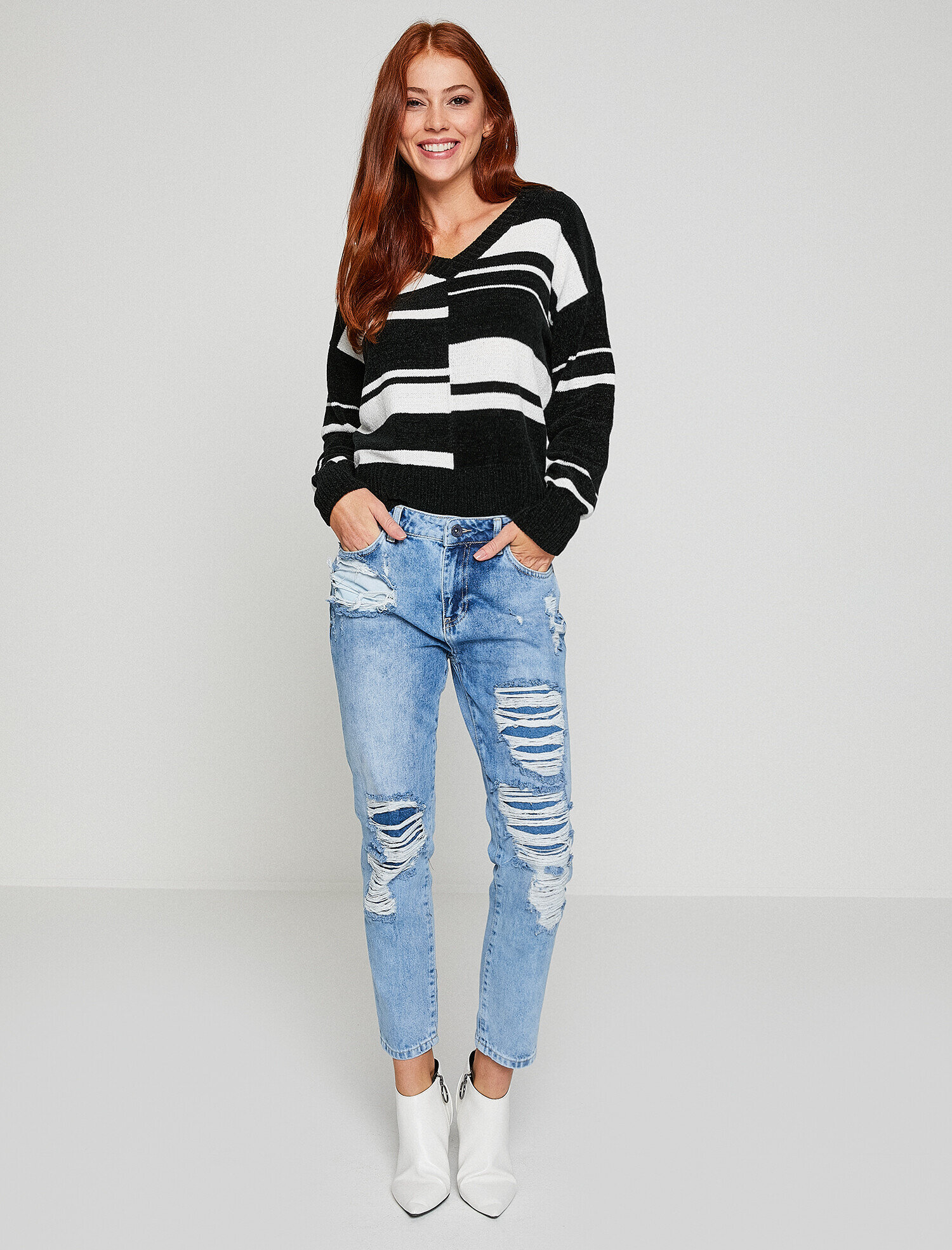   Yırtık Jean Pantolon