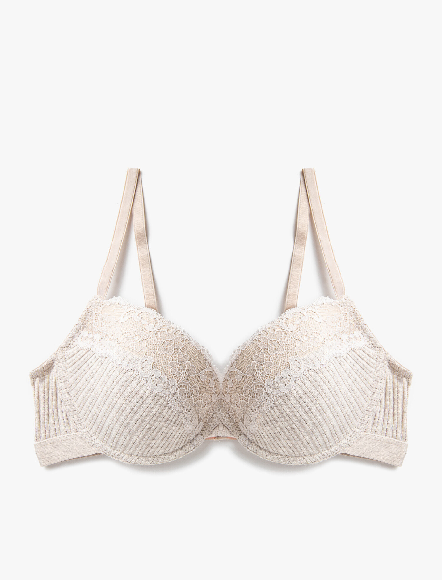   Push Up Sütyen Pamuklu Dolgulu Balenli Kaplı