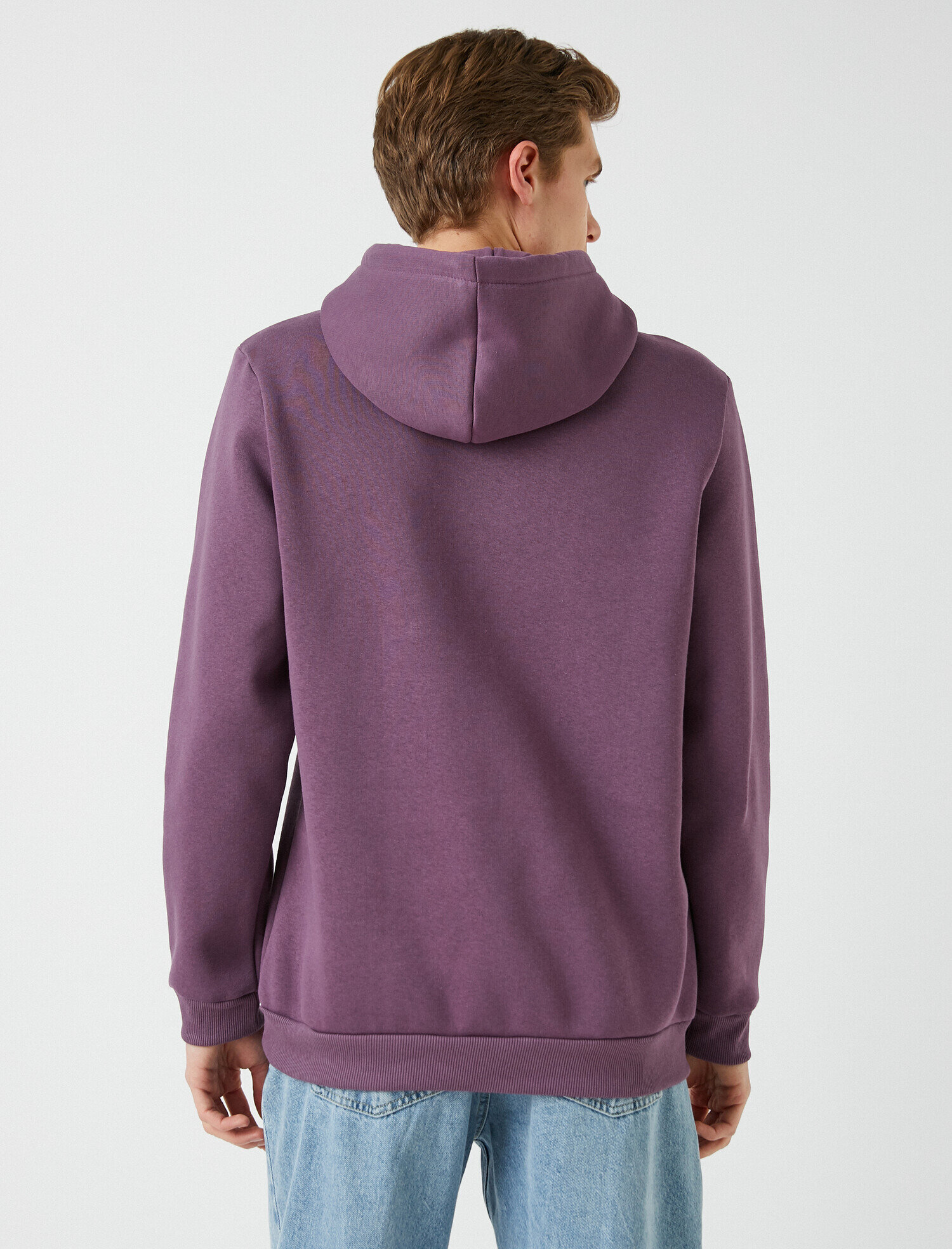   Kurt İşlemeli Kapşonlu Sweatshirt