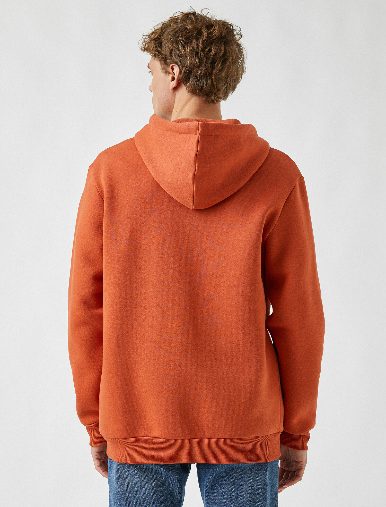   Kırçıllı Fermuarlı Kapüşonlu Sweatshirt