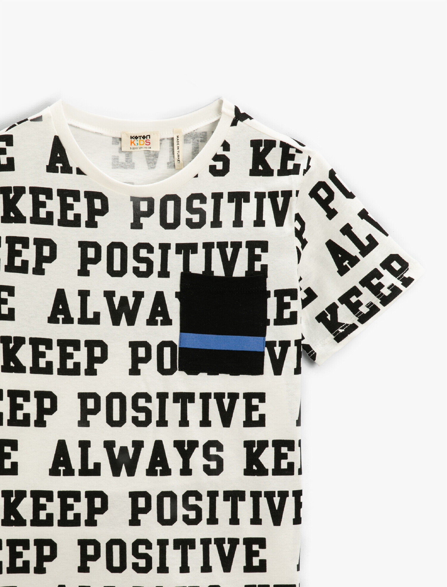  Erkek Çocuk Slogan Baskılı Kısa Kollu Tişört Pamuklu Bisiklet Yaka