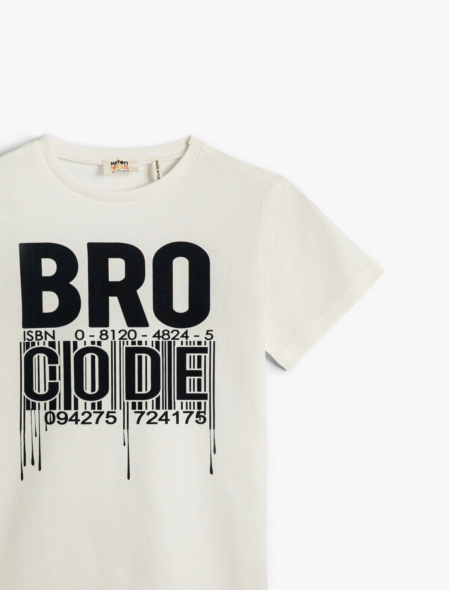  Erkek Çocuk Kısa Kollu Tişört Pamuklu Slogan Baskılı