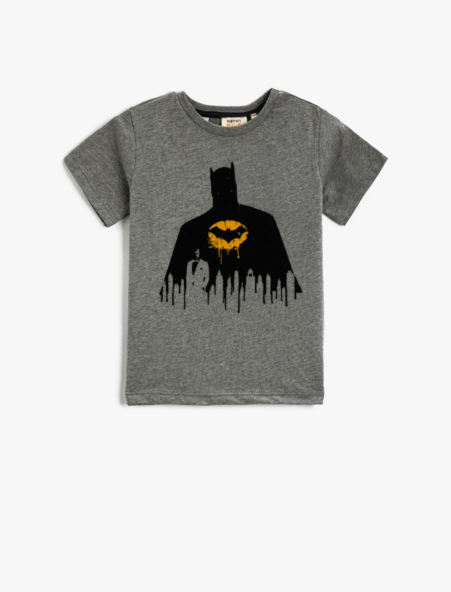  Erkek Çocuk Batman Lisanslı Baskılı Kısa Kollu Tişört