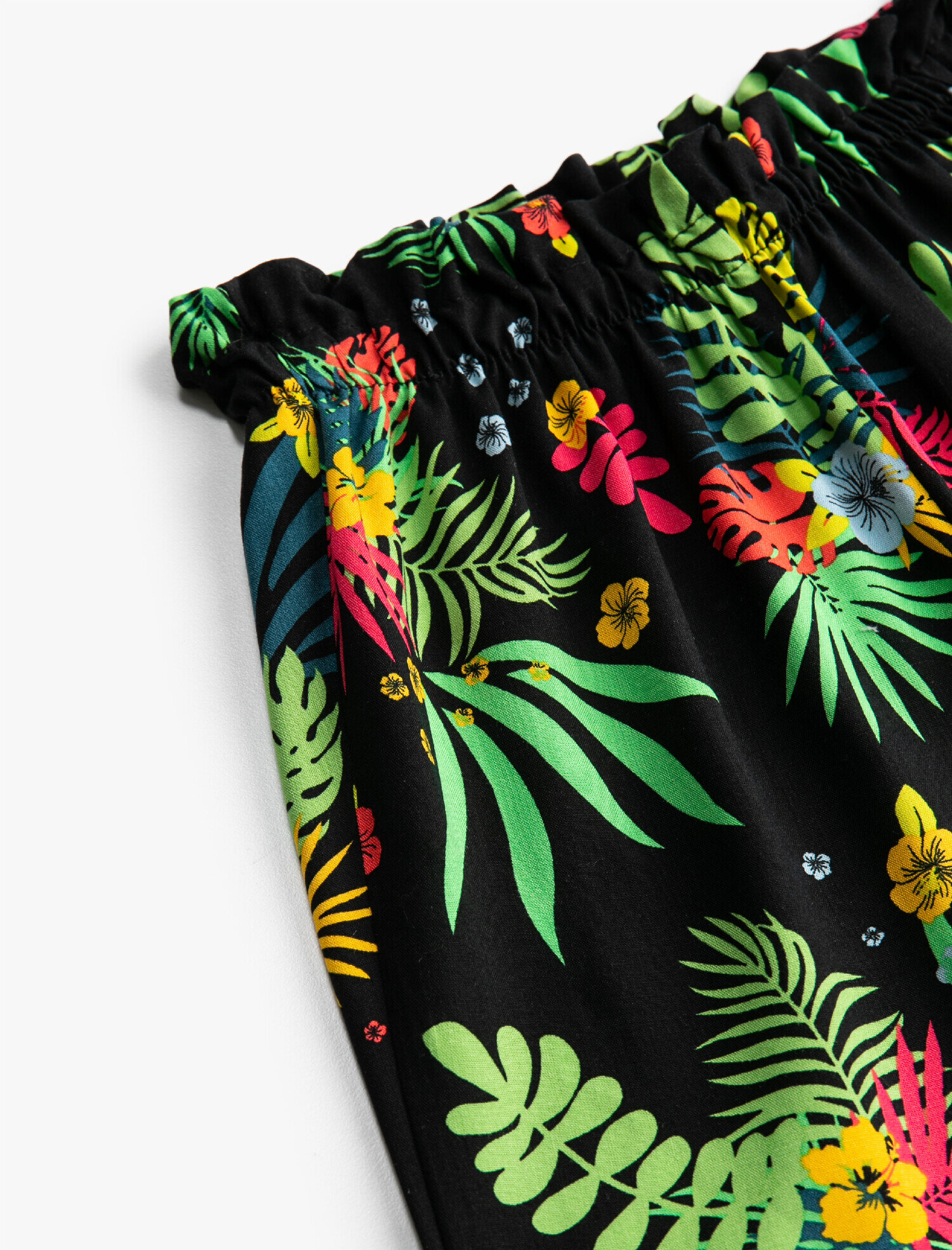  Kız Çocuk Geniş Paça Baskılı Pantolon