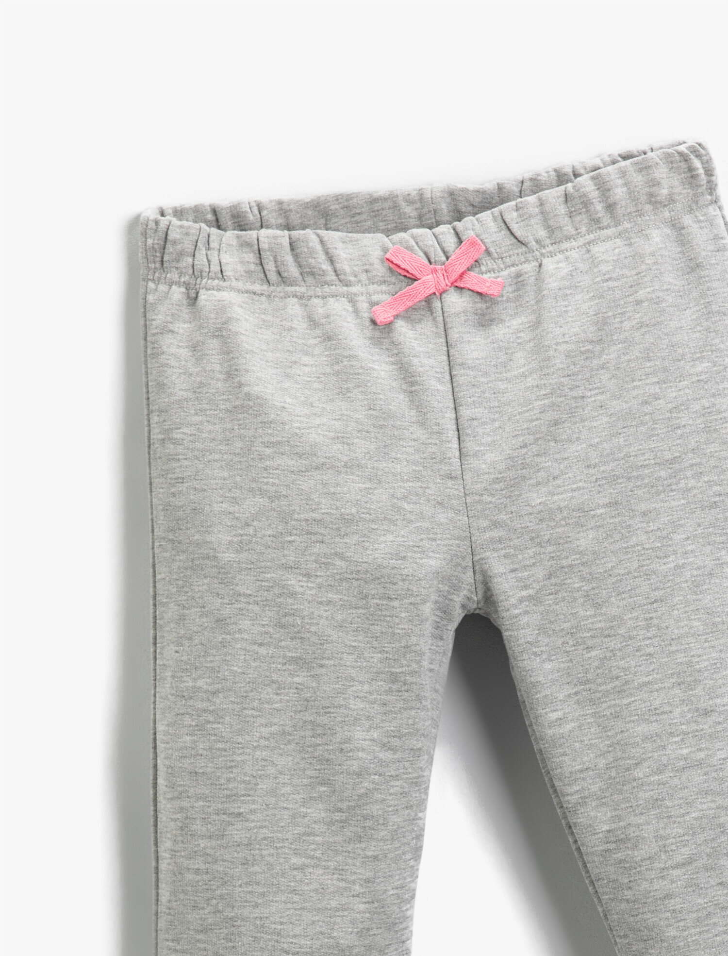  Kız Çocuk Basic Fiyonklu Jogger Eşofman Altı Pamuklu