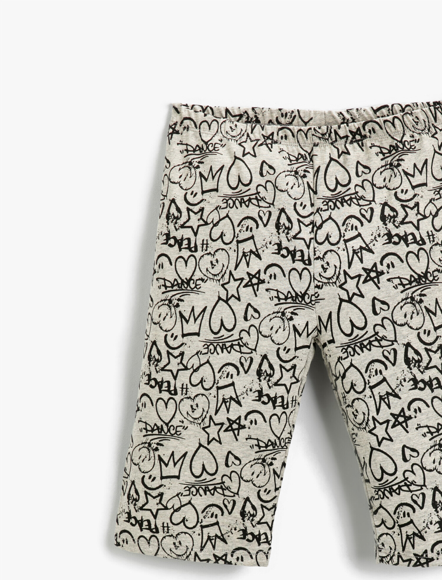  Kız Çocuk Kalp Baskılı Tayt