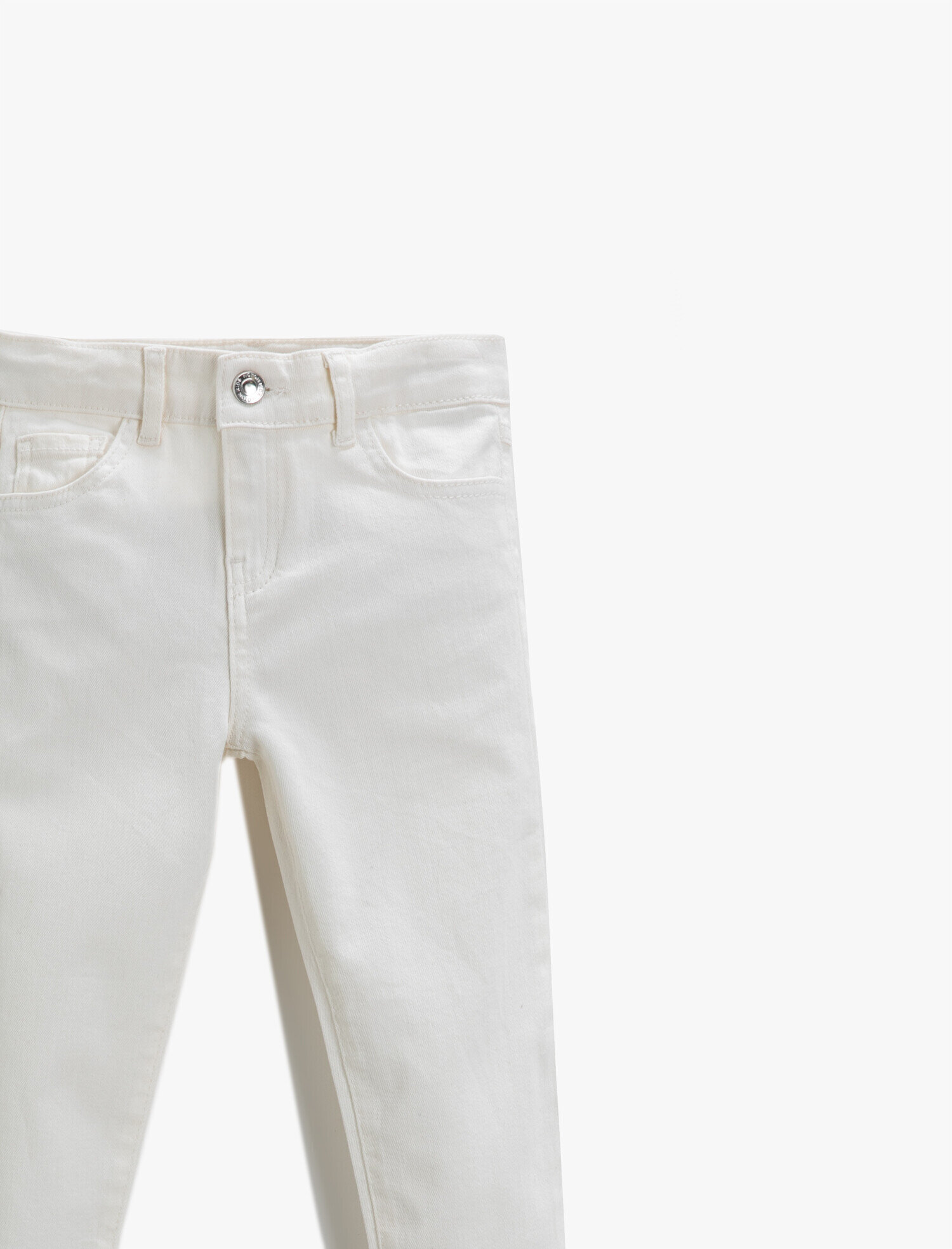  Kız Çocuk Kot Pantolon Basic Pamuklu - Slim Jean