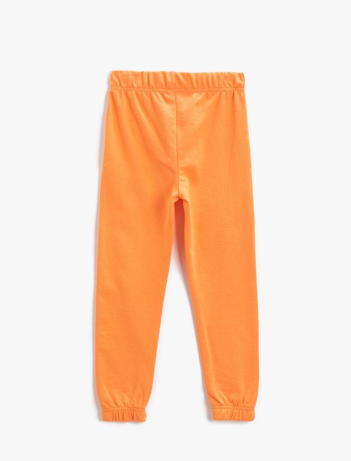 Kız Çocuk Basic Fiyonklu Jogger Eşofman Altı Pamuklu