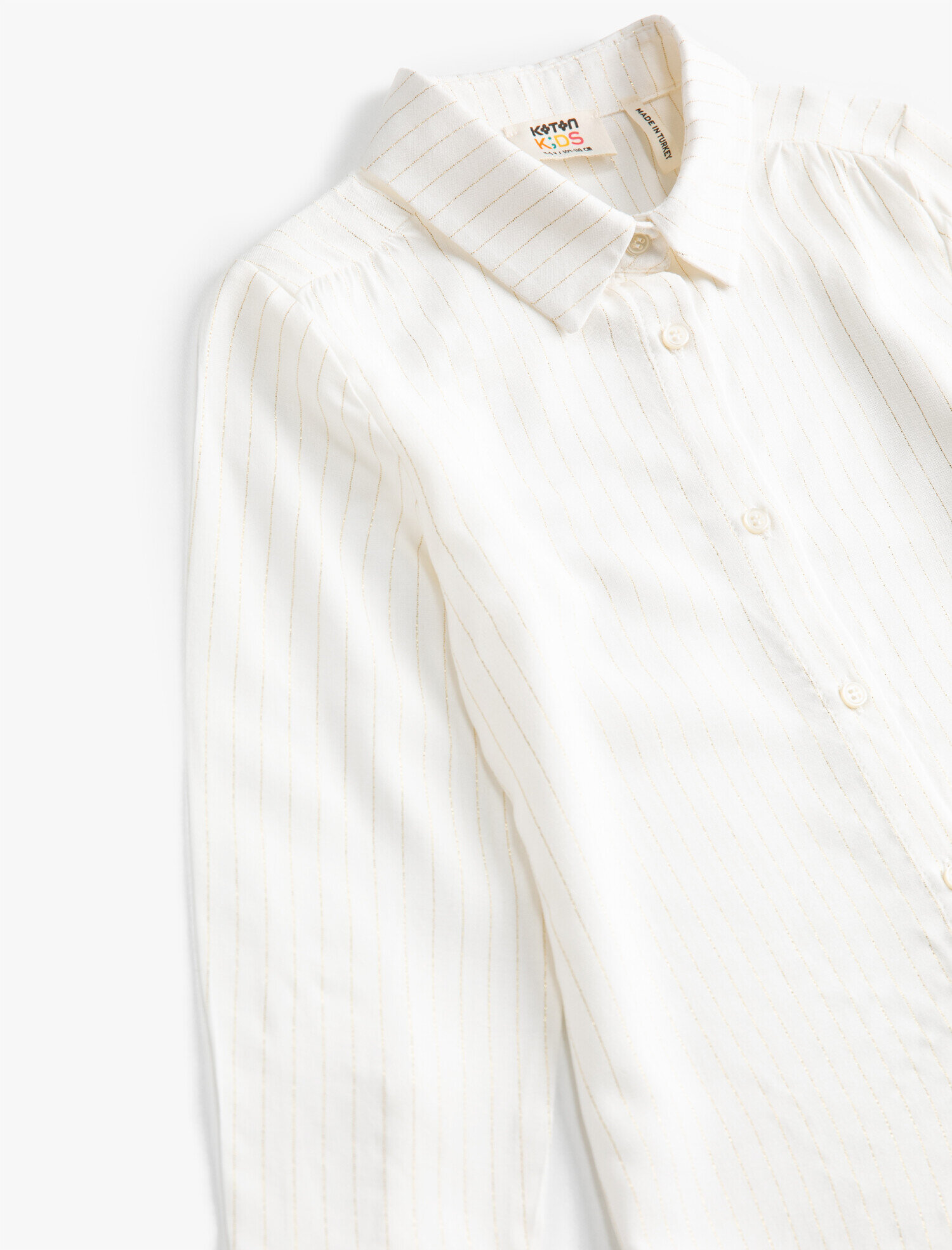  Kız Çocuk Gömlek Sim Şeritli Uzun Kollu