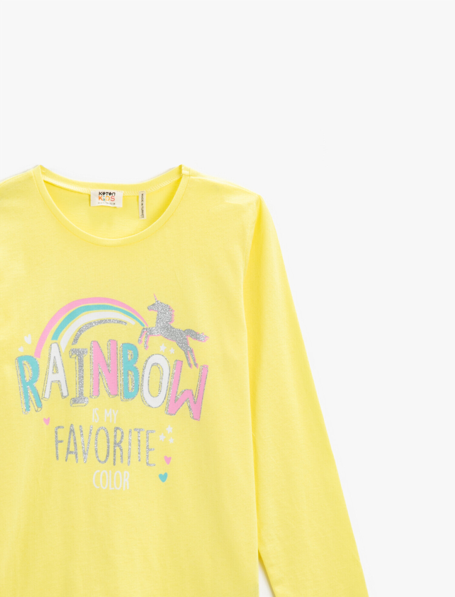  Kız Çocuk Unicorn Baskılı Pamuklu Tişört