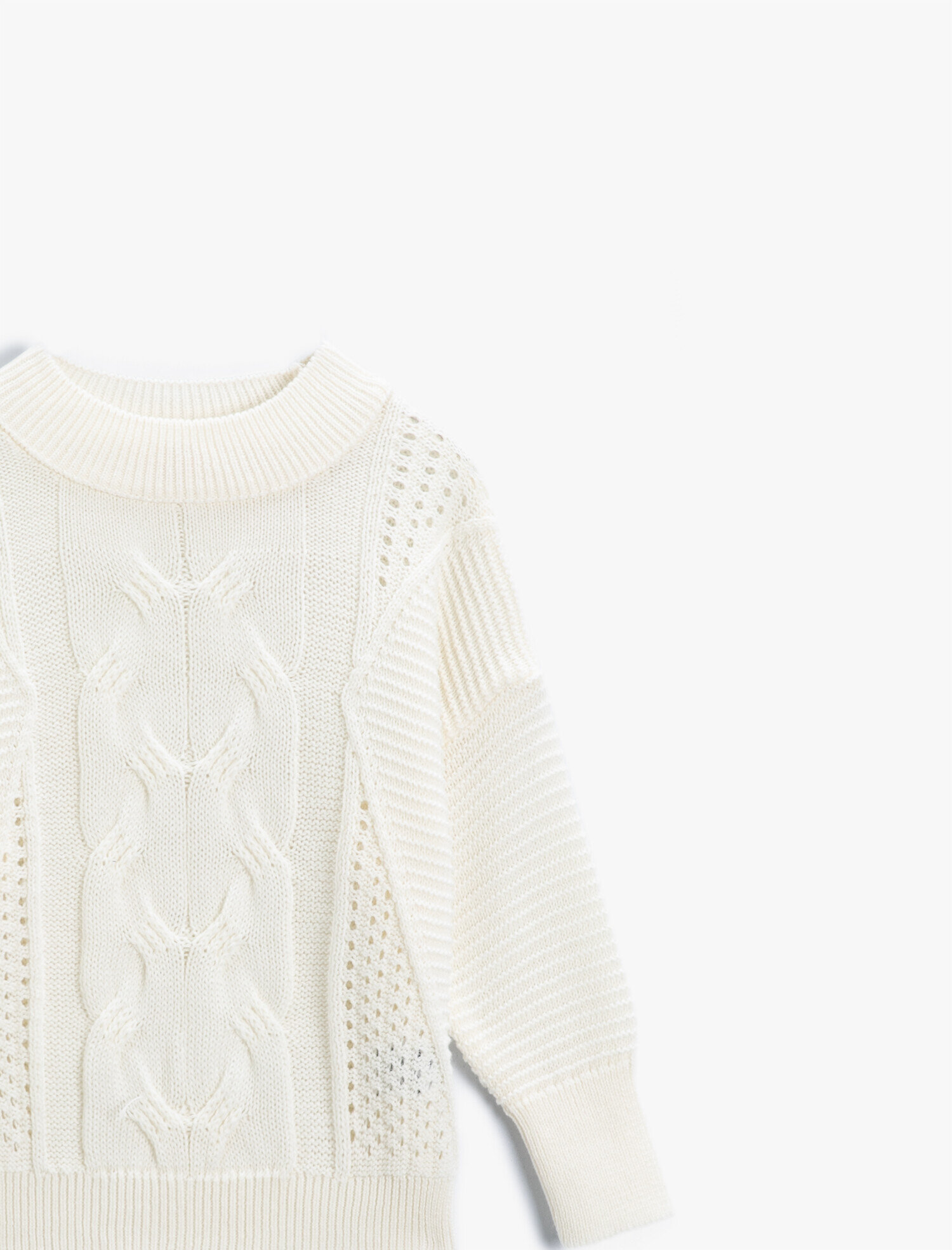  Kız Çocuk Triko Boğazlı Kazak Uzun Kollu