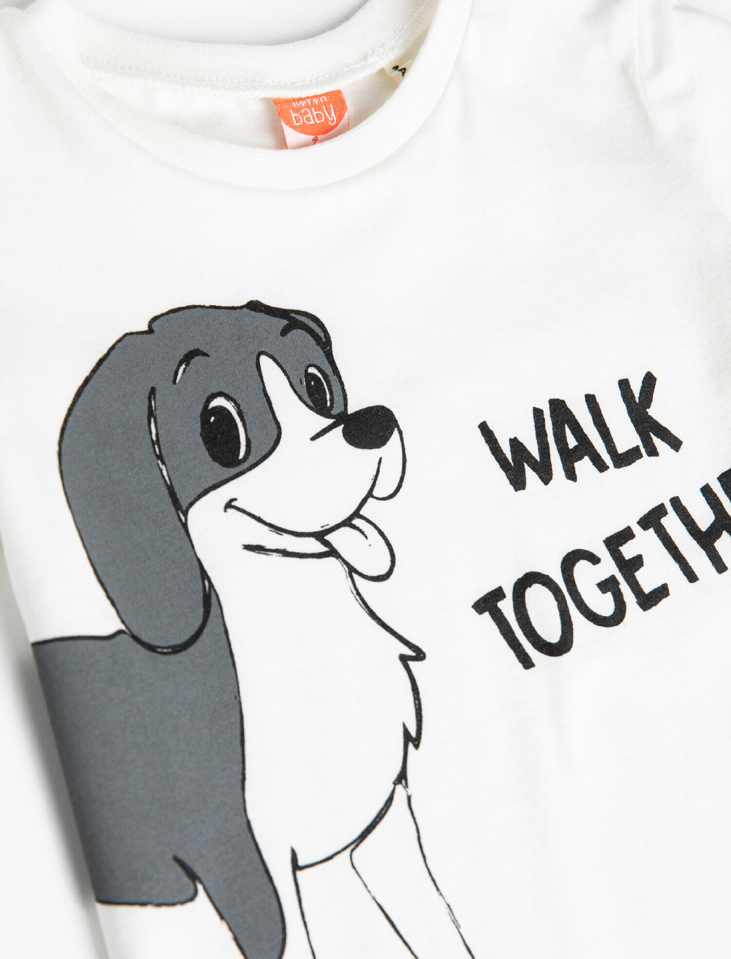  Erkek Bebek Köpek Baskılı Kısa Kollu Tişört Pamuklu