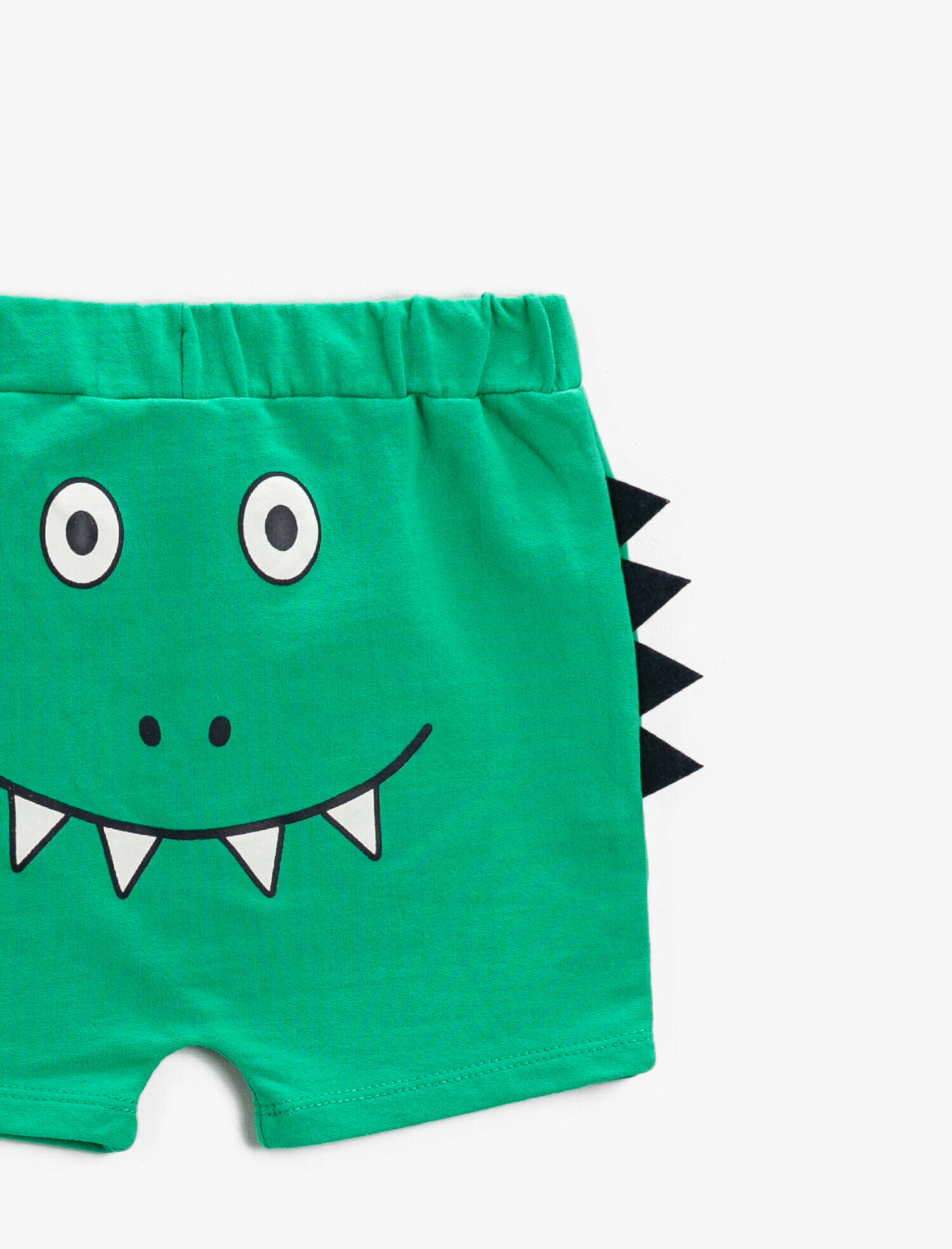  Erkek Bebek Beli Lastikli Dinozor Şort Pamuklu