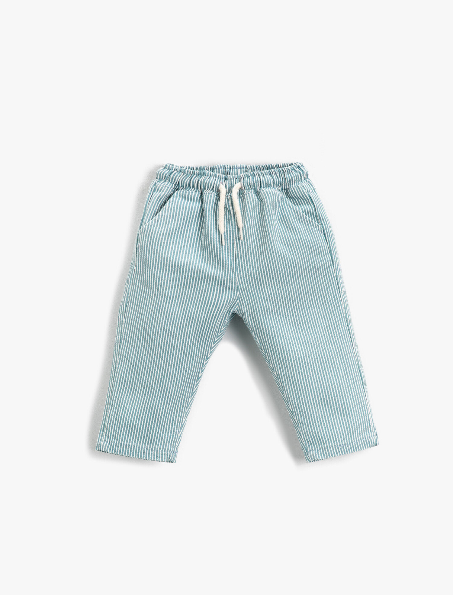  Erkek Bebek Belden Bağlamalı Pantolon Pamuklu