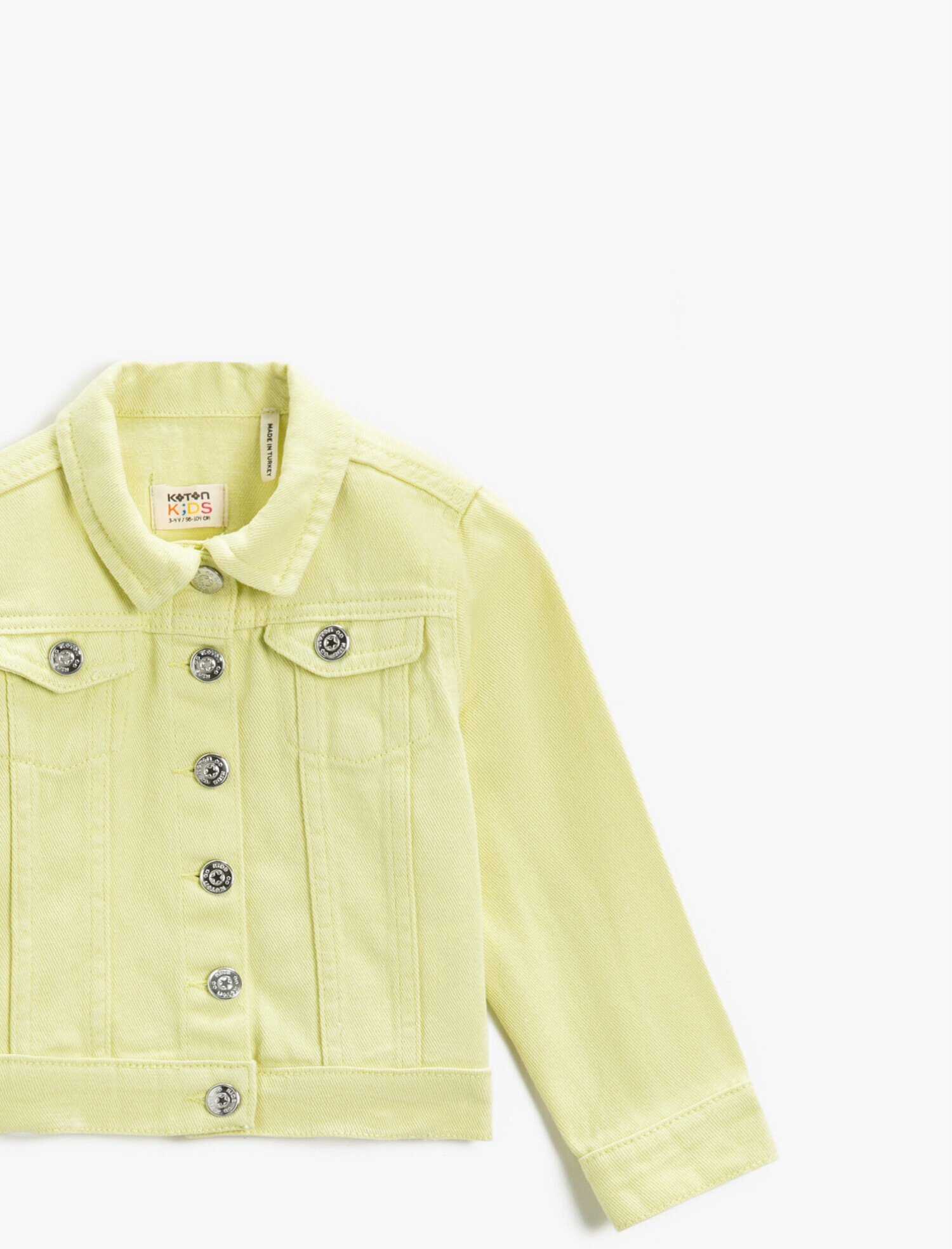  Kız Çocuk Uzun Kollu Kot Ceket Pamuklu