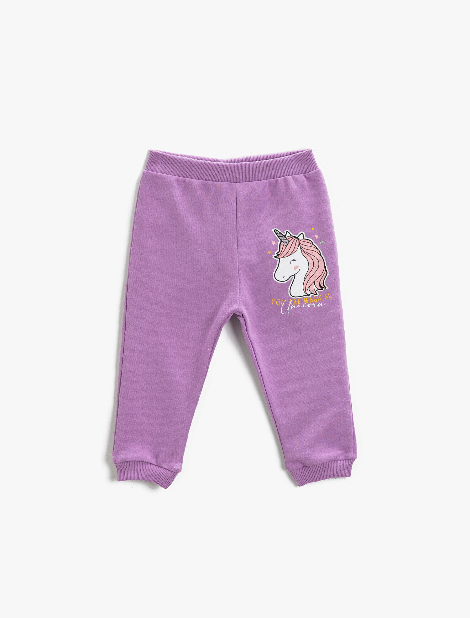  Kız Bebek Unicorn Baskılı Jogger Eşofman Altı Pamuklu