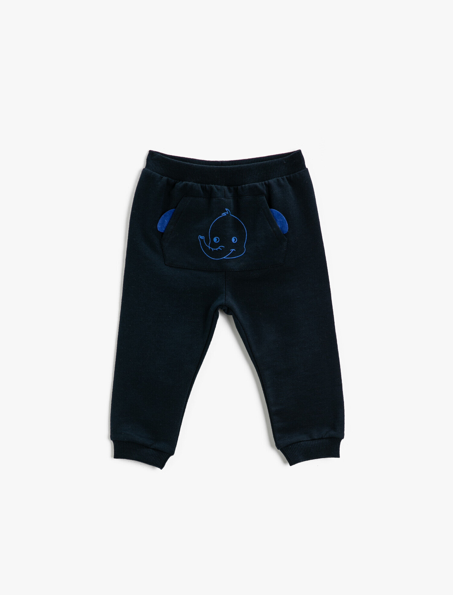  Erkek Bebek Kanguru Cepli Baskılı Jogger Eşofman Altı