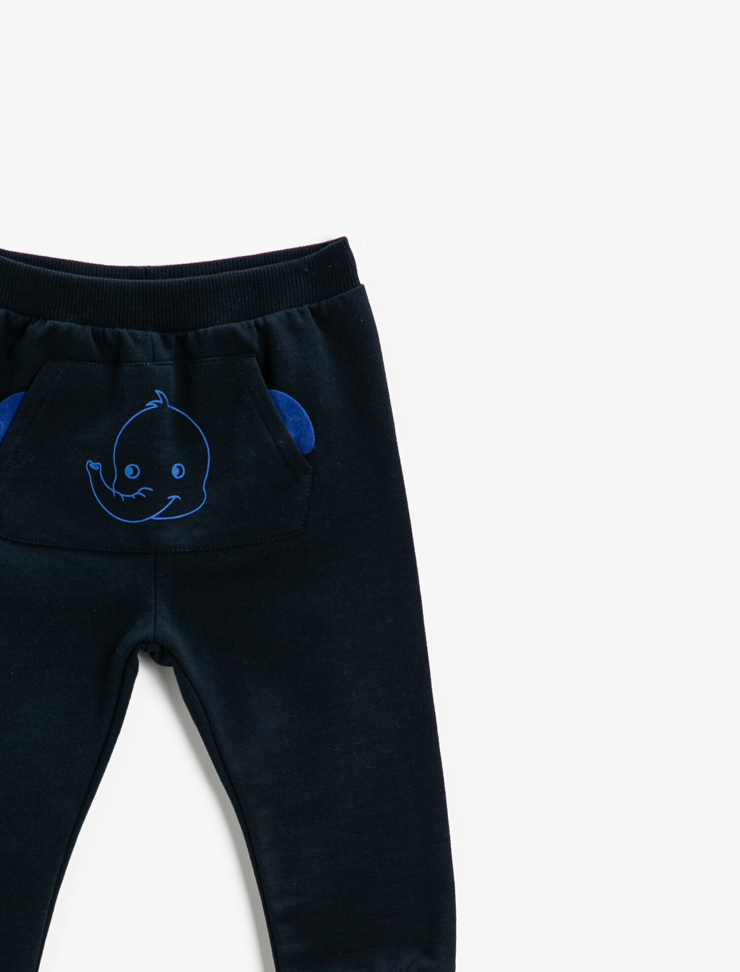  Erkek Bebek Kanguru Cepli Baskılı Jogger Eşofman Altı