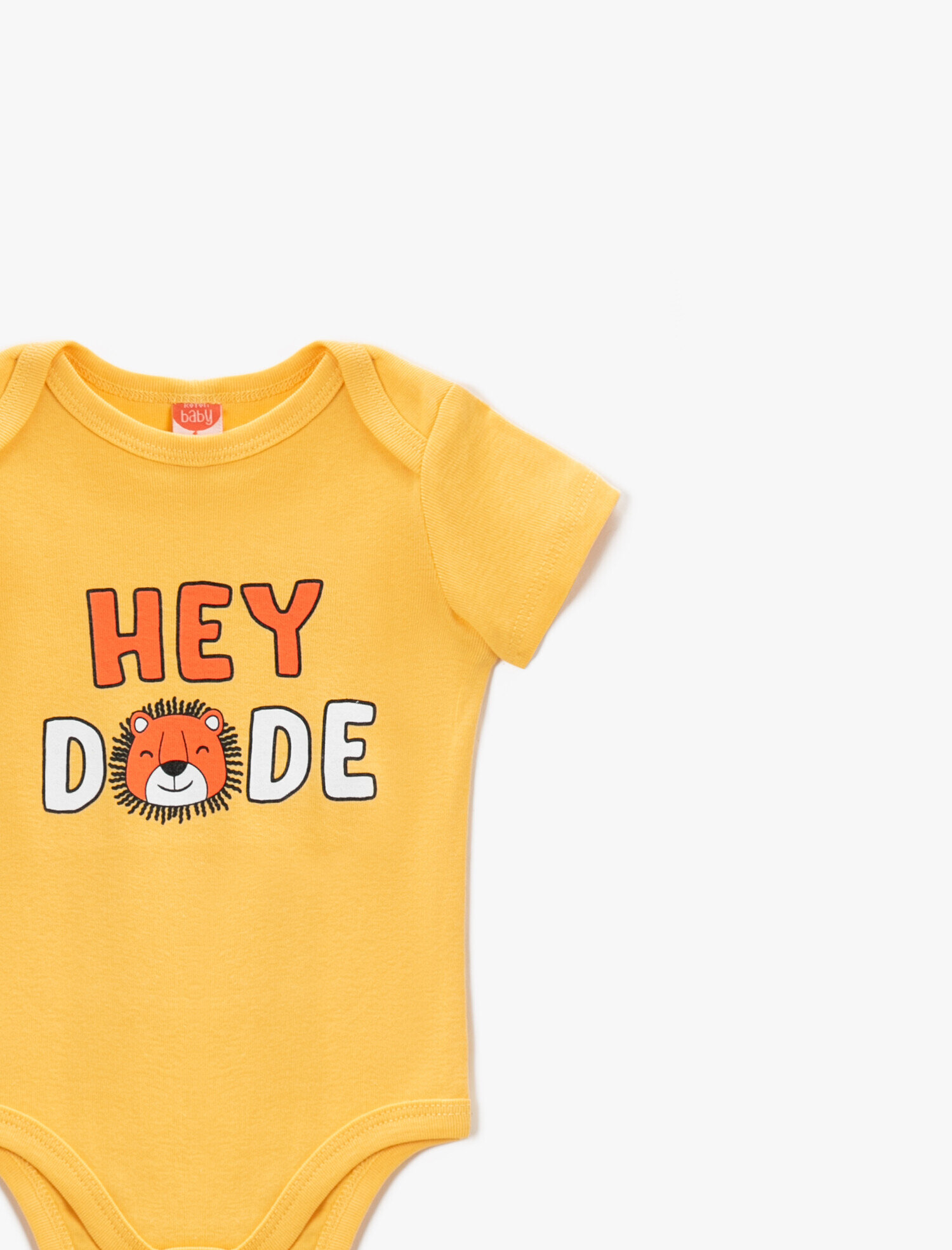  Erkek Bebek Baskılı Kısa Kollu Çıtçıtlı Body Pamuklu