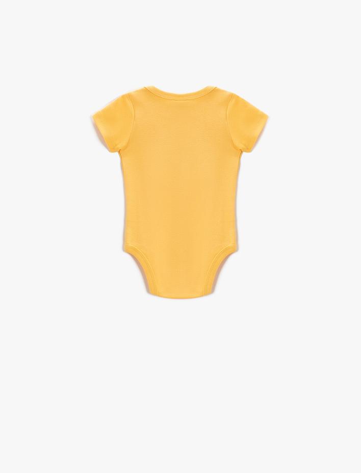 Erkek Bebek Baskılı Kısa Kollu Çıtçıtlı Body Pamuklu