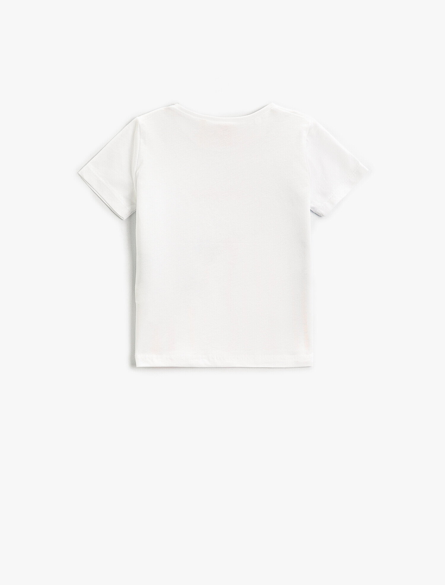  Kız Bebek Dondurma Baskılı Kısa Kollu Tişört Pamuklu