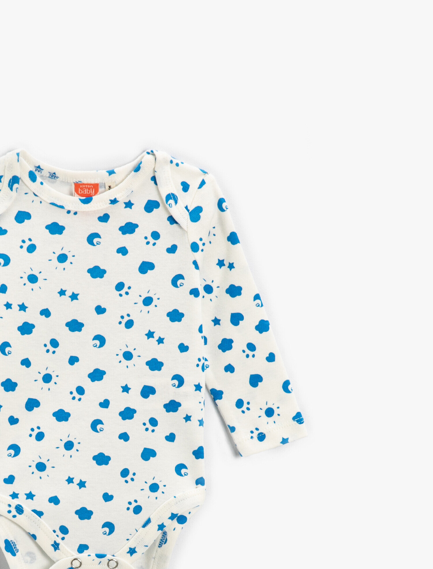  Erkek Bebek Baskılı Uzun Kollu Çıtçıtlı Body Pamuklu