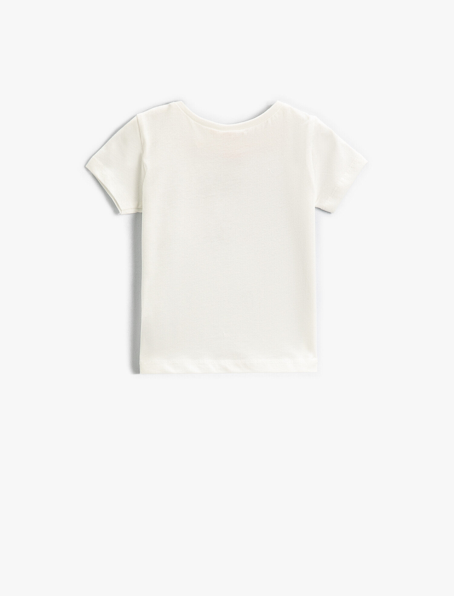  Kız Bebek Baskılı Kısa Kollu Tişört Pamuklu