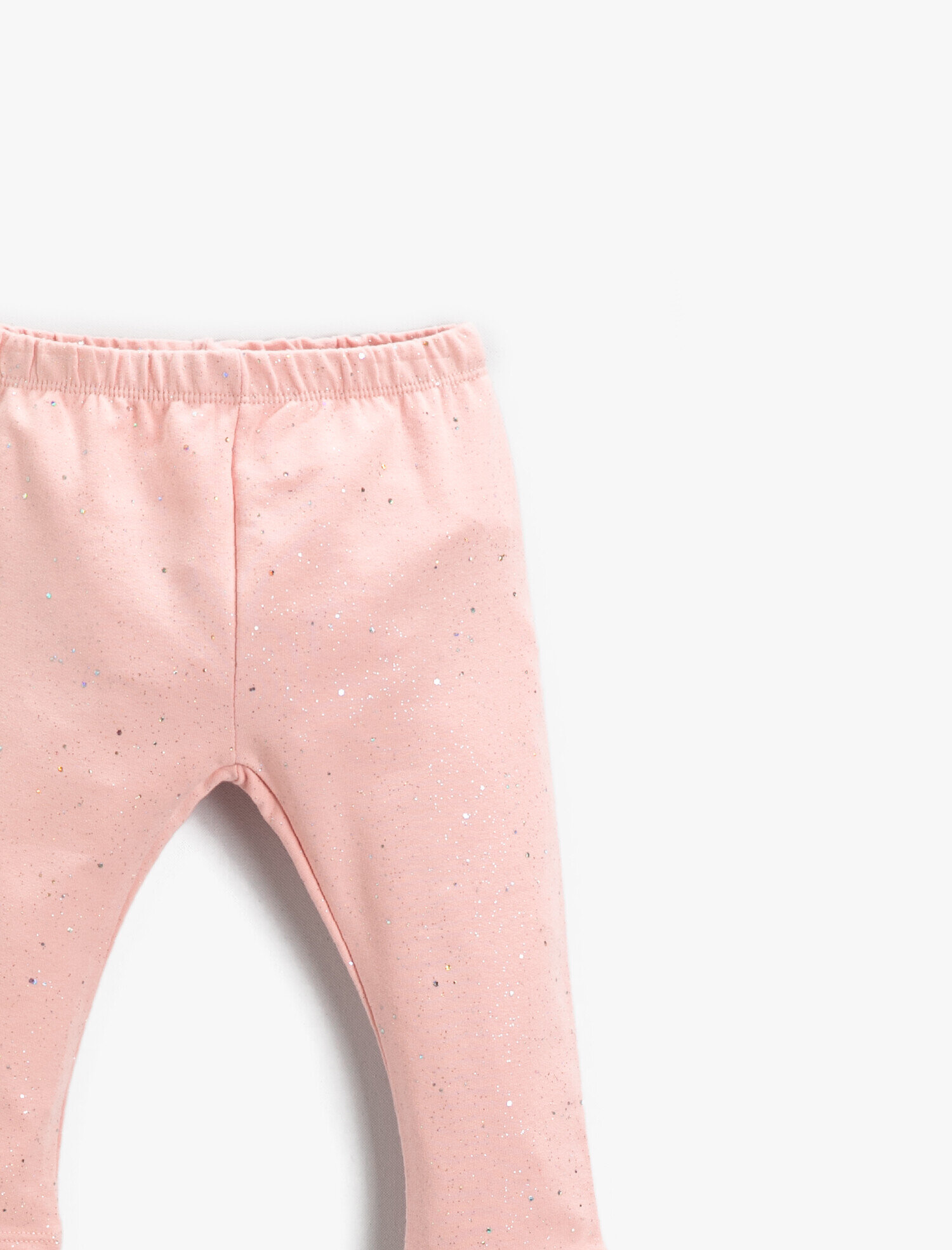  Kız Bebek Parlak Tayt Pamuklu Beli Lastikli