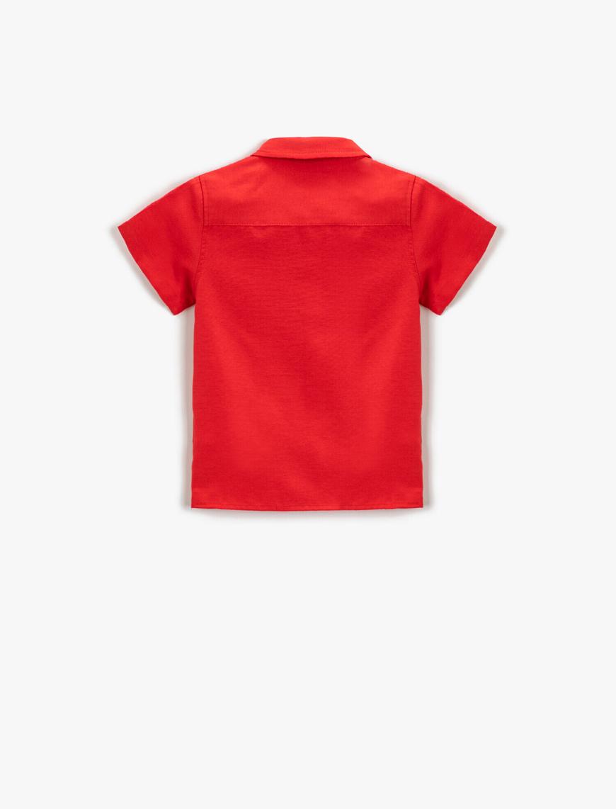  Erkek Bebek Kısa Kollu Papyonlu Gömlek