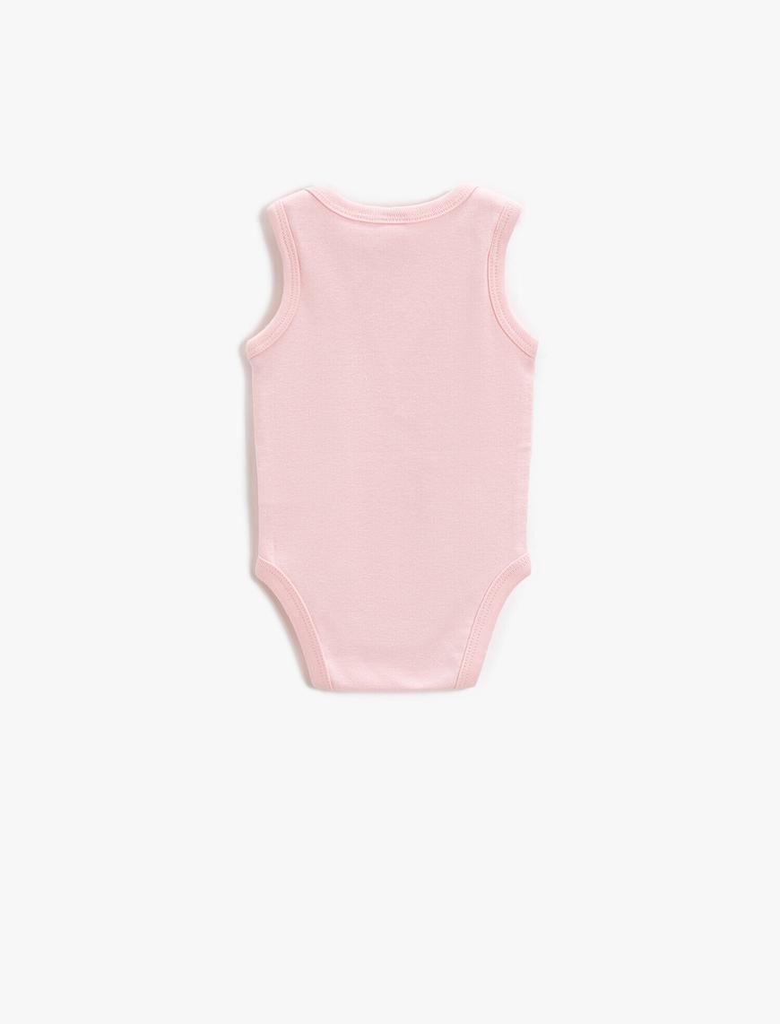  Kız Bebek Kolsuz Çıtçıtlı Body Pamuklu