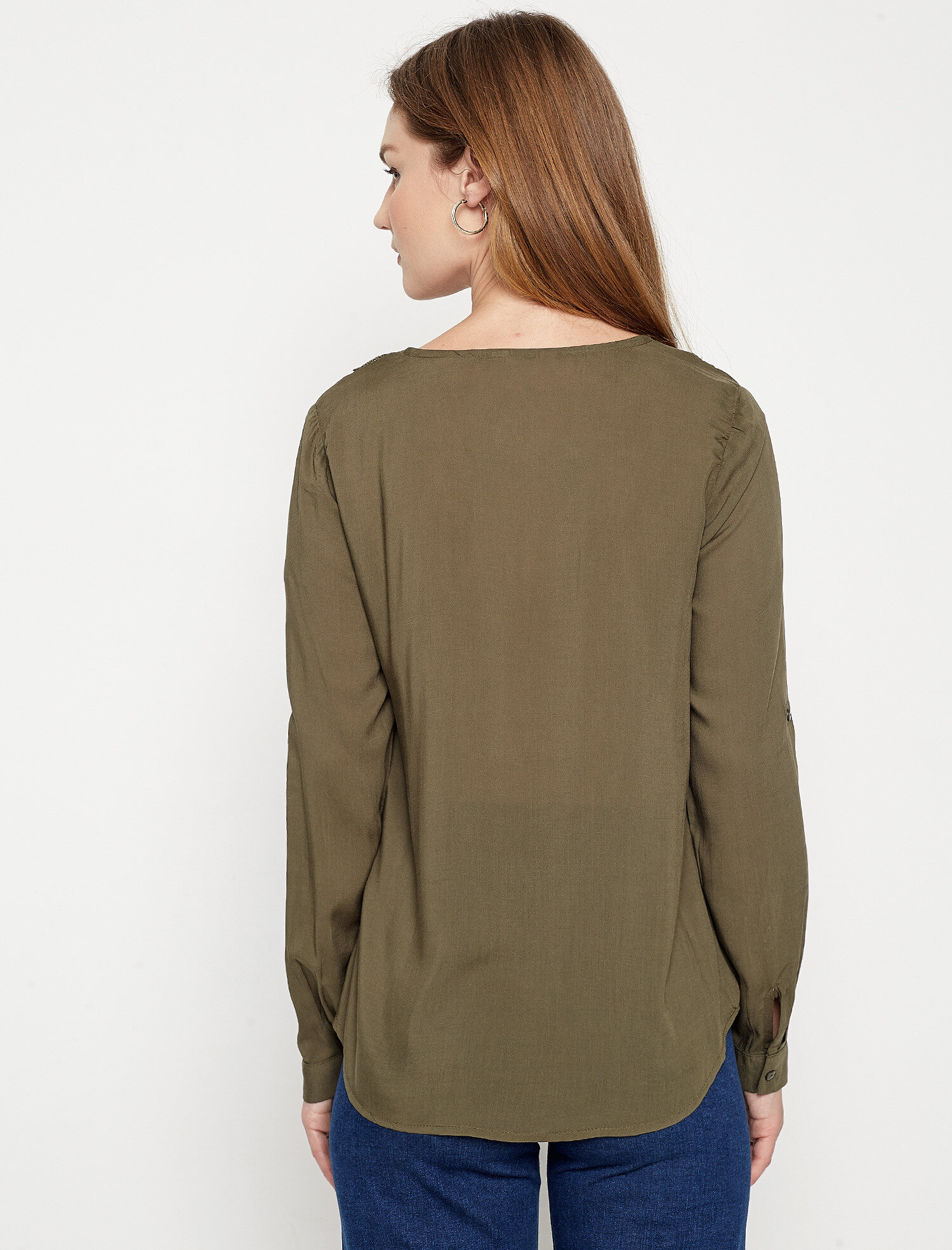   Dantel Detaylı Bluz