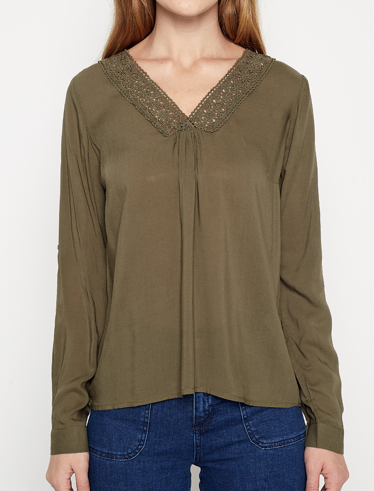   Dantel Detaylı Bluz