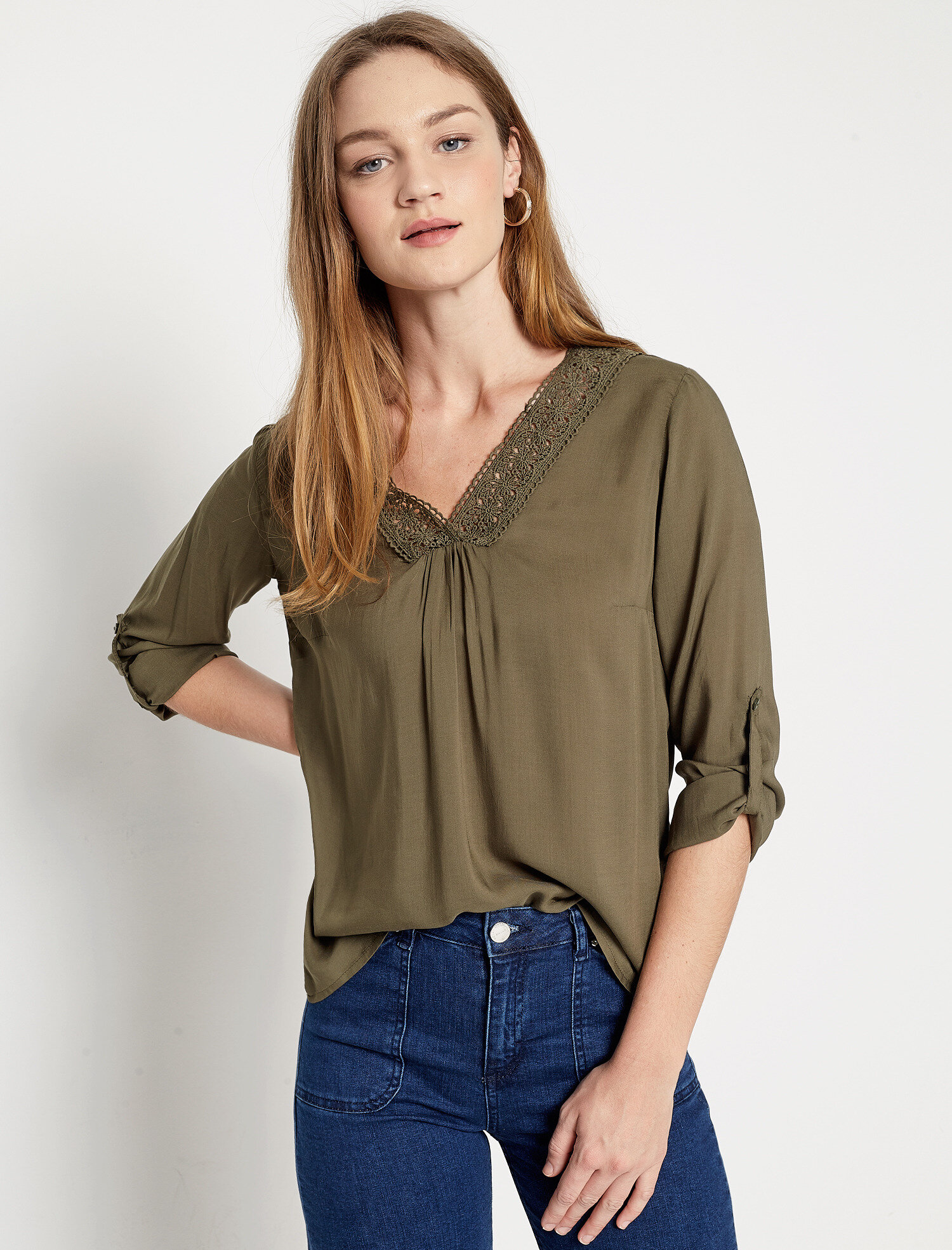   Dantel Detaylı Bluz