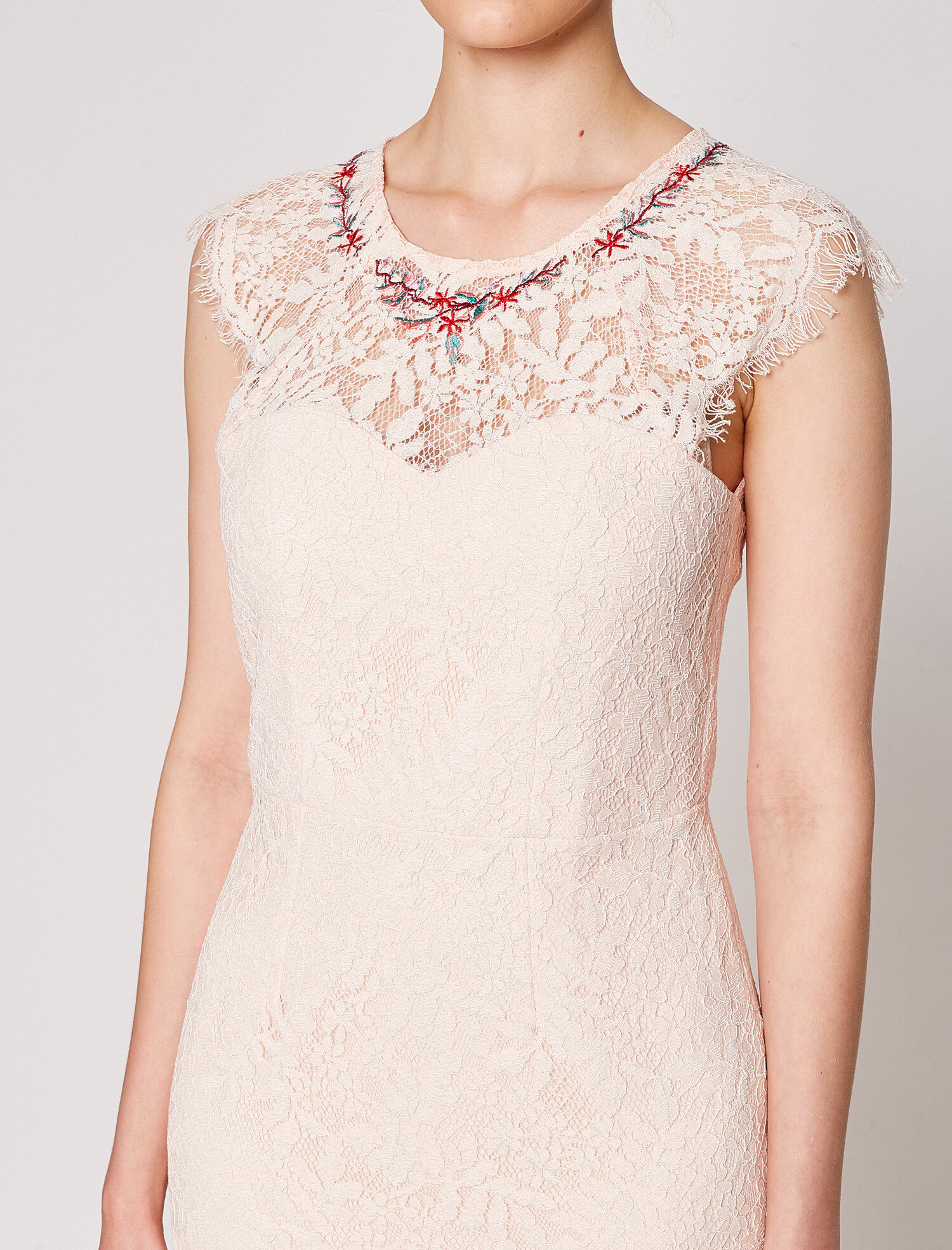   Dantel Detaylı Abiye Elbise