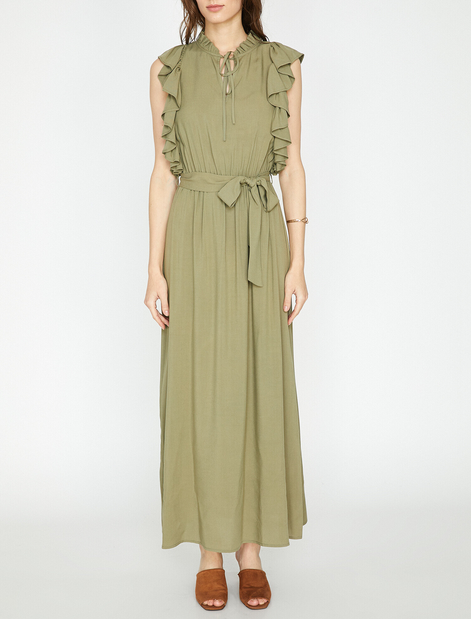   Fırfır Detaylı Elbise